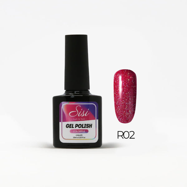 COULEUR ROUGE MAGENTA MICRO PAILLETÉS R02